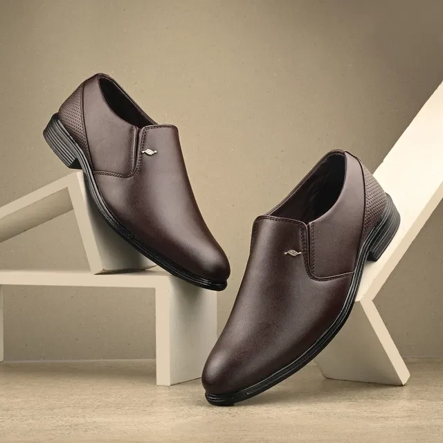 Formal Shoes for Men (Brown, 8)