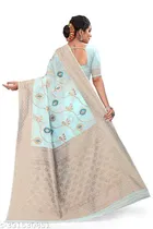 Cotton Linen Zari Woven Saree for Women 