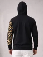 Hooded Printed Cotton Blend T-shirt for Men 