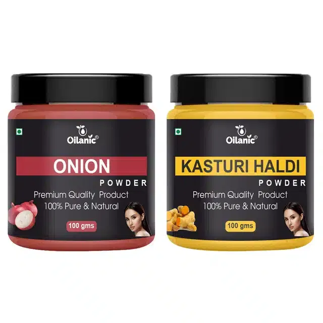 Natural Onion & Kasturi Haldi Powder for Skin & Hair (Pack of 2, 100 g)