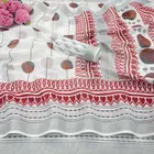 Linen Printed Saree for Women, Multicolor 