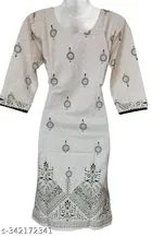 Cotton Blend Printed Kurti for Women 