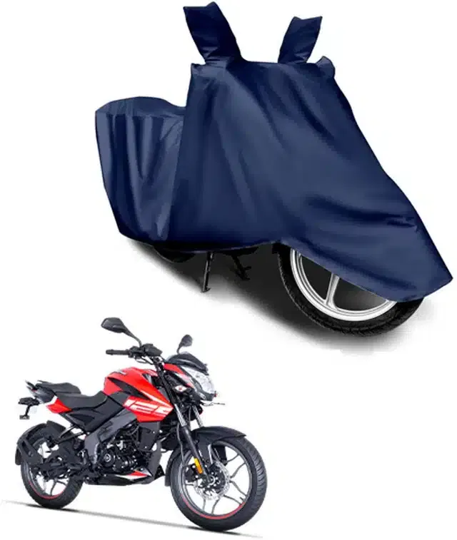 Waterproof & UV Protection Polyester Full Body Cover for Bajaj Pulsar 135 Bike (Blue)