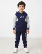 Cotton Blend Printed Clothing Set for Kids, Blue 