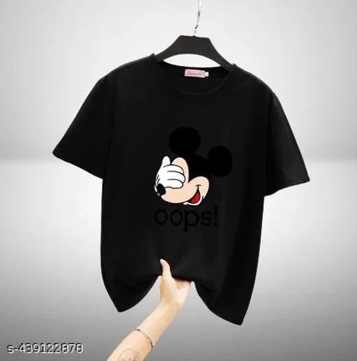 Polycotton T-shirt for Women, Black (XXL)