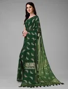 Georgette Foil Printed Saree for Women 