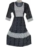 Cotton Blend Chikankari Gown for Women 