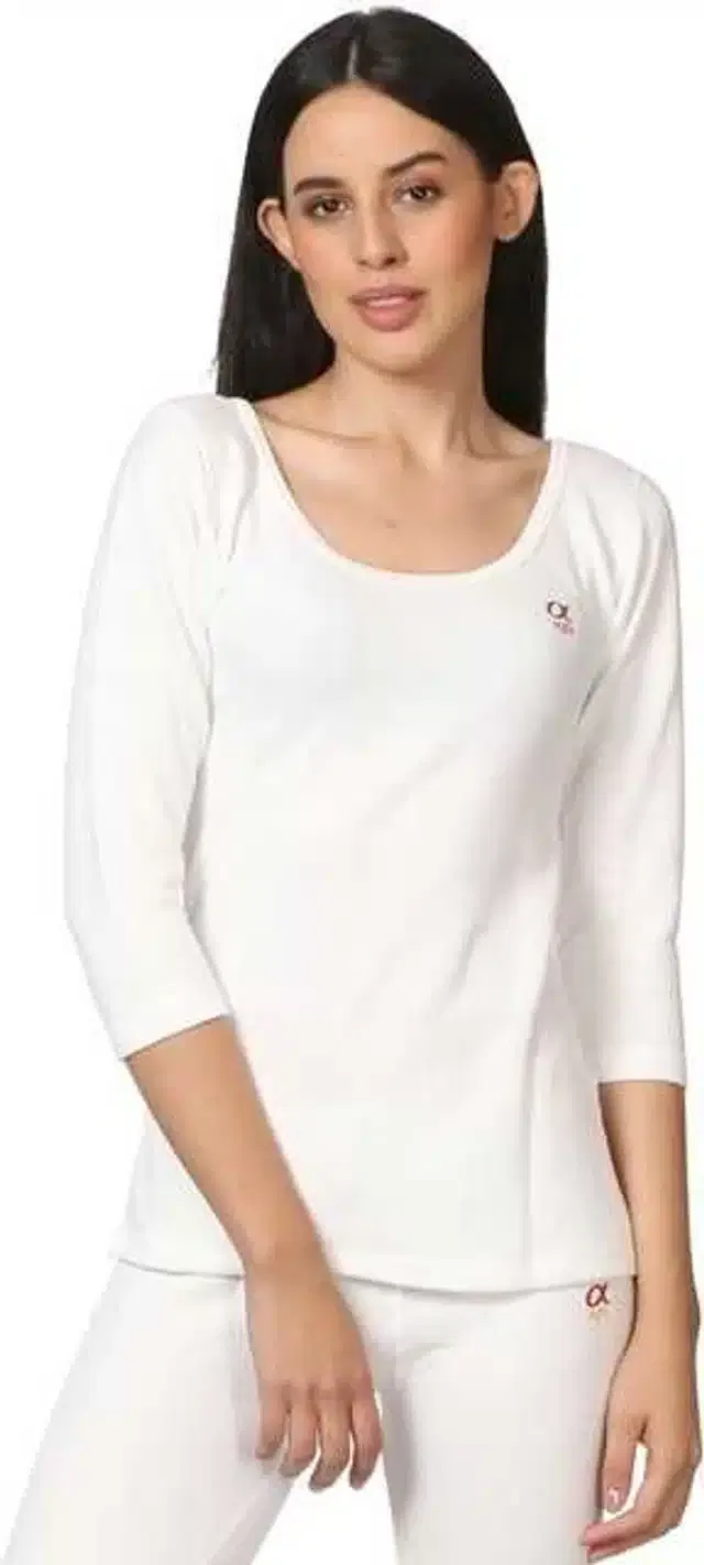 Quilted Premium Thermal Top for Women (White, 80 cm) (MS-030)
