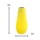 Akaar Decor plastic yellow & lilac vase 8inch Pack of 2