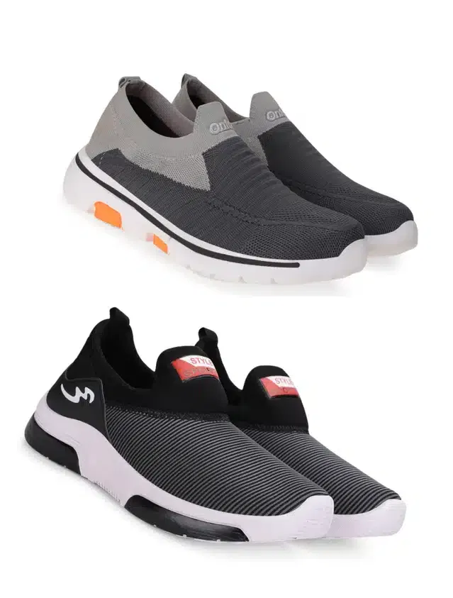 Casual Shoes for Men (Pack of 2) (Multicolour, 6)