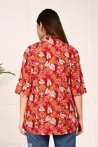 Rayon Three Quarter Sleeves Top for Women 