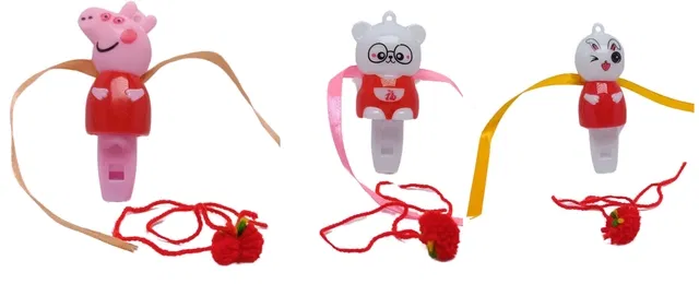 Synthetic Rakhi for Kids (Multicolor, Pack of 4)