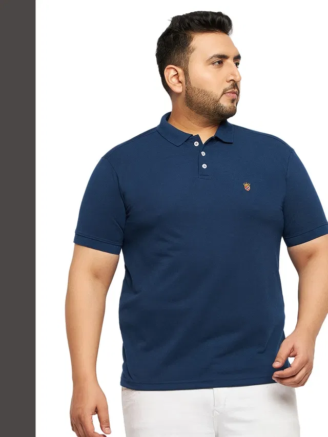 Casual Polo T-shirt for Men (Airforce, 5XL)