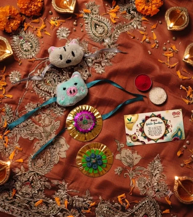 Fabric Rakhi (Multicolor, Pack of 4)