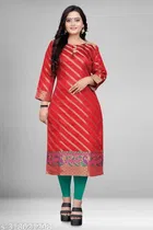 Soft Silk Printed Kurti for Women 
