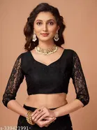 Net Beaded Saree for Women 