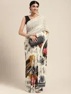 Georgette Printed Saree for Women 