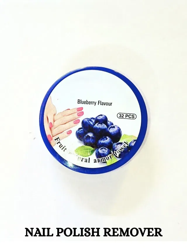 Basicare Nail Polish remover wipes Blueberry Fragrance 30 wipes