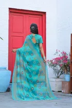 Georgette Printed Saree for Women 