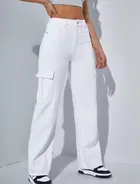 Knitted Poly twill Cargo Trouser / Pant for Women 