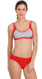 Pibu वीमेन कॉटन ब्रा पैंटी सेट 