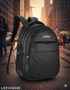 Polyester Backpack for Men & Women, Black
