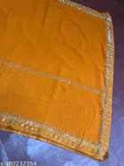 Georgette Saree for Women, Yellow 