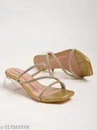 Shoetopia Embellished Block Heel Sandals 