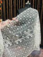 Floral Gota Work Embroidered Net Dupatta for Women 