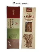 Combo of Bindu with Pure Sandal Bambooless Dhoop Incense Sticks (100 g, Pack of 2)