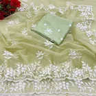 Organza Embroidered Saree for Women 