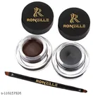 Ronzille 2 In 1 Waterproof & Smudge Proof 24hrs Gel Eyeliner &  Gel Kajal 6 g 