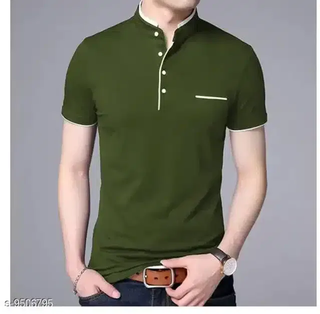 T-Shirt for Men (Olive, M)