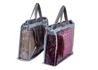 Plastic Waterproof Multipurpose Storage Bag with Zipper (Multicolor, Pack of 2)
