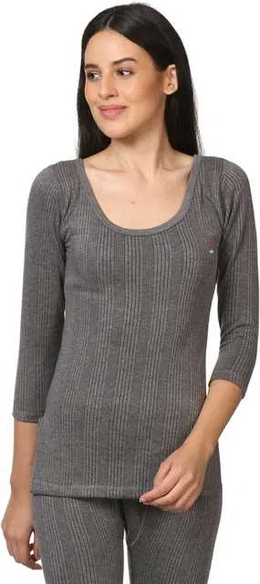 Quilted Premium Thermal Top for Women (Dark Grey, 80 cm) (MS-041)