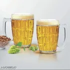 Afast Style Glass Beer mug, 400 ml  (PACK OF 2)