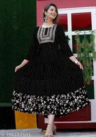 Rayon Printed Kurti for Women 