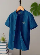 Self Design Cotton Blend Short Sleeve Polo for Boys 
