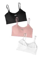 Cotton Blend Lightly Padded Wire Free Sports Bras for Women 