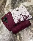 Fashionable Cotton Printed kurta set for women 
