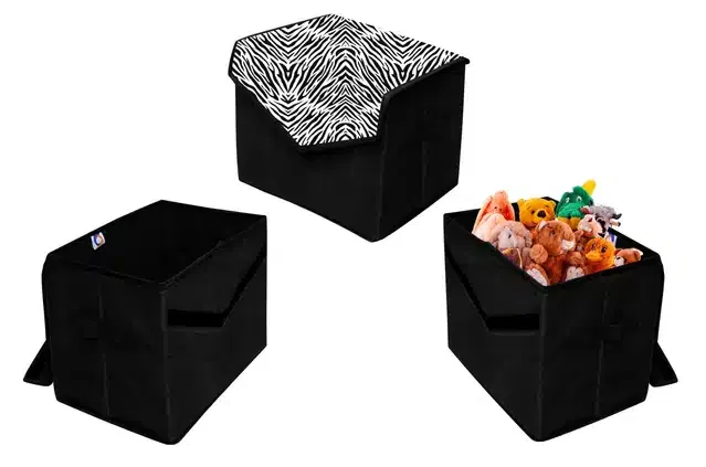 PVC Printed Toys Storage Box (Multicolor)