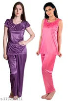 Satin Nightsuit Set for Women 