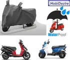 Polyester Waterproof Scooty Cover with Mirror Pocket for Mahindra Gusto, Aprila SR150, SXL 125 (Grey)