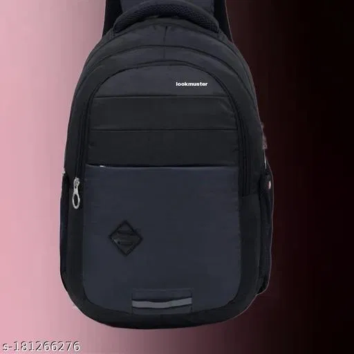Nylon Backpack for Men & Women, Black