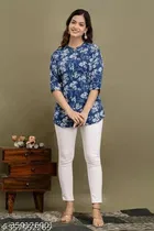 Cottonthree Quarter Sleeves Top for Women 