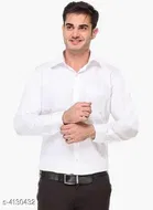 Cotton Blend Solid Full Sleeves Shirt for Men 