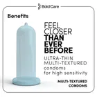 Bold Care Multi-Textured Condoms, Ribbed, Dotted & Contoured, Lubricated, 10 Pcs