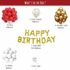 Red & Gold Theme Birthday Balloon Decoration Kit , Multicolor, Pack Of 67