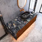 Decor Wallpaper for Home/Kitchen Black Marble Printed 45x200cm