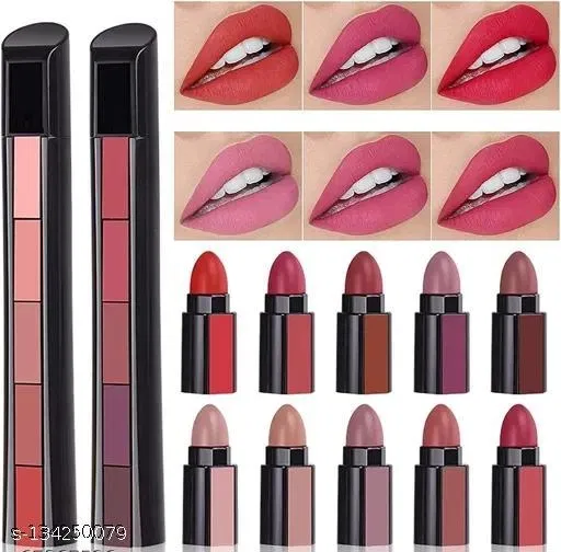 5in1 Matte Finish Lipsticks (Red and Nude Edition)
